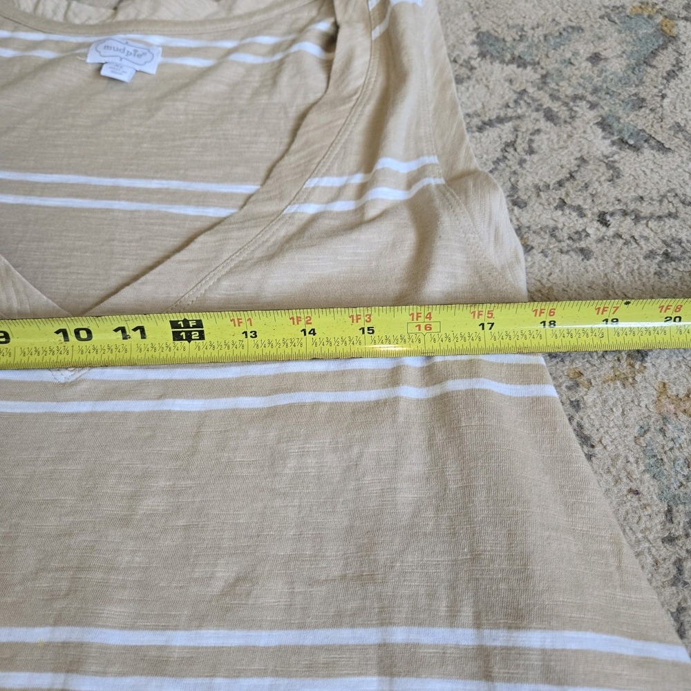 Mudpie Womens Top Shirt Tank Lot Of 2 Size XL Comfort Casual Neutral - Picture 10 of 11